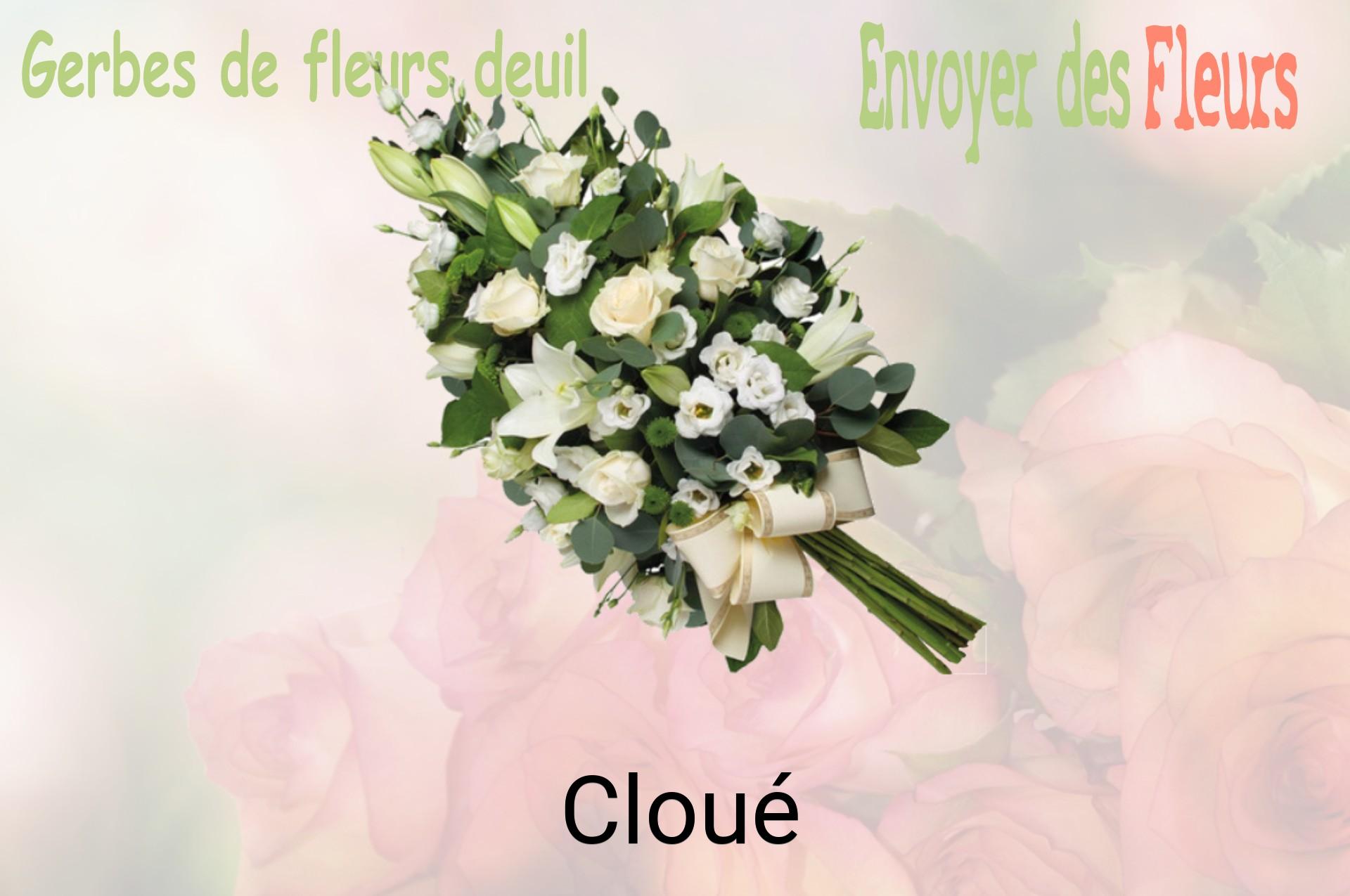 Gerbe de fleurs de deuil livrée à Cloué
